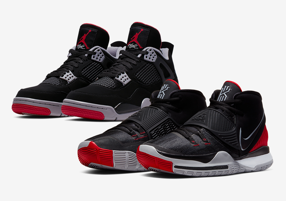 Nike Kyrie 6 и Air Jordan 4 “Bred 