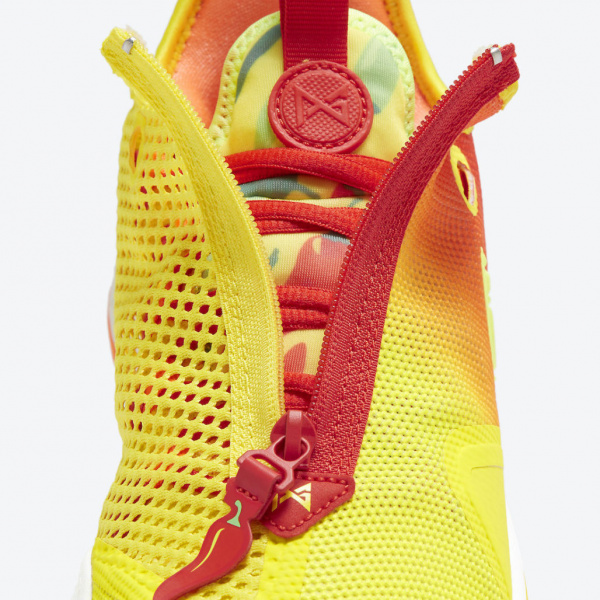 Официальные фото и детали новой яркой расцветки баскетбольных кроссовок Пола Джорджа Nike PG 4 «Pickled Pepper»