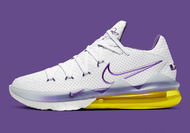 Новая расцветка низкой модели ЛеБрона Джеймса Nike LeBron 17 Low “Lakers Home”