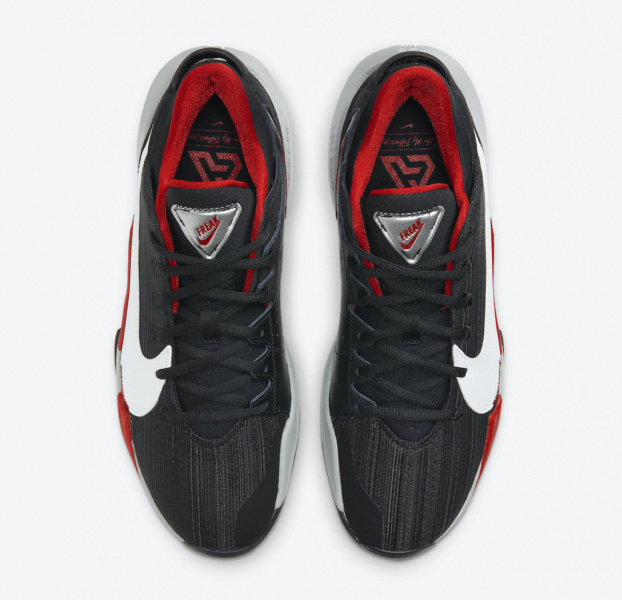 Баскетбольные кроссовки Янниса Адетокумбо Nike Zoom Freak 2 в стилистике «Bred»