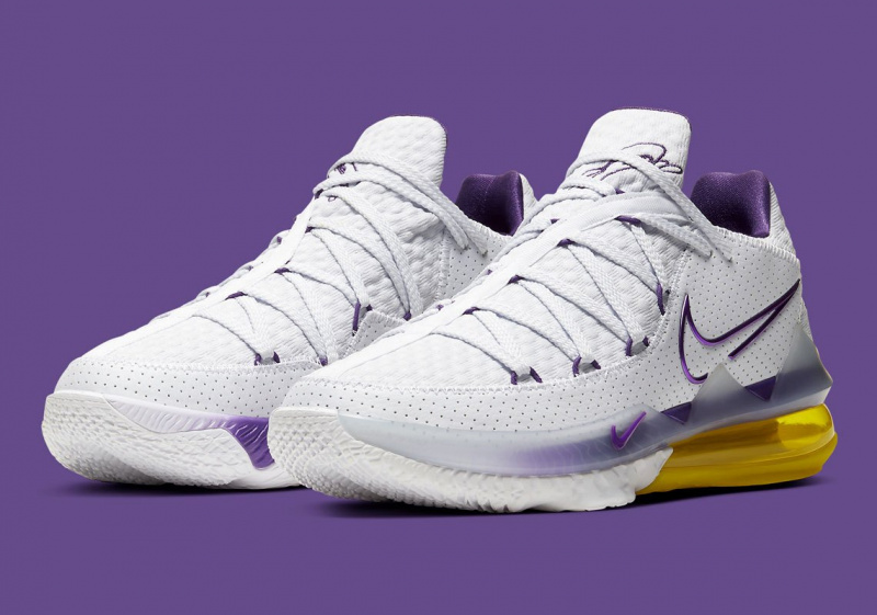 Новая расцветка низкой модели ЛеБрона Джеймса Nike LeBron 17 Low “Lakers Home”