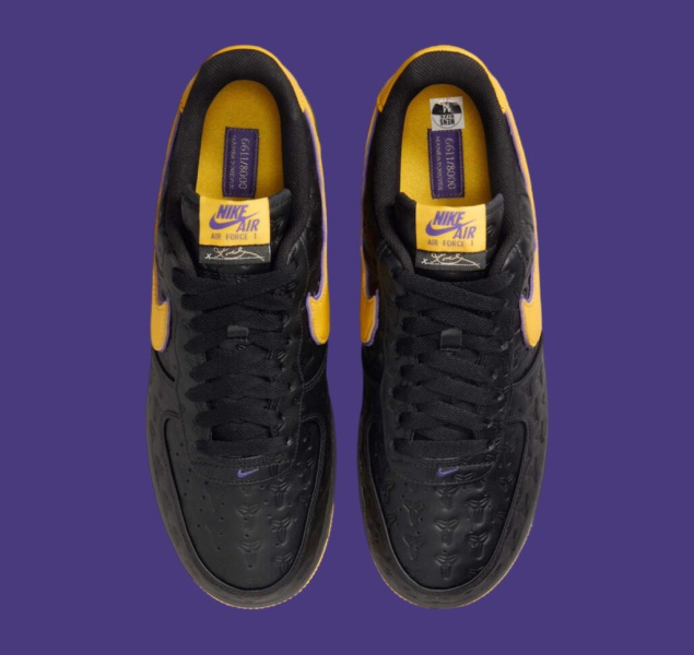 Kobe Bryant x Nike Air Force 1 Low «Black» выйдут в количестве 8000 пар