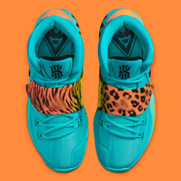 Nike Kyrie 6 “Oracle Aqua” с ремешками леопардового и тигрового принтов
