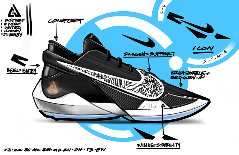 Nike официально представила вторые баскетбольные кроссовки в линейке Янниса Адетокумбо Nike Zoom Freak 2